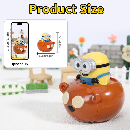 YOLOPARK Minions Toys, Pull Back Cars with Music - W